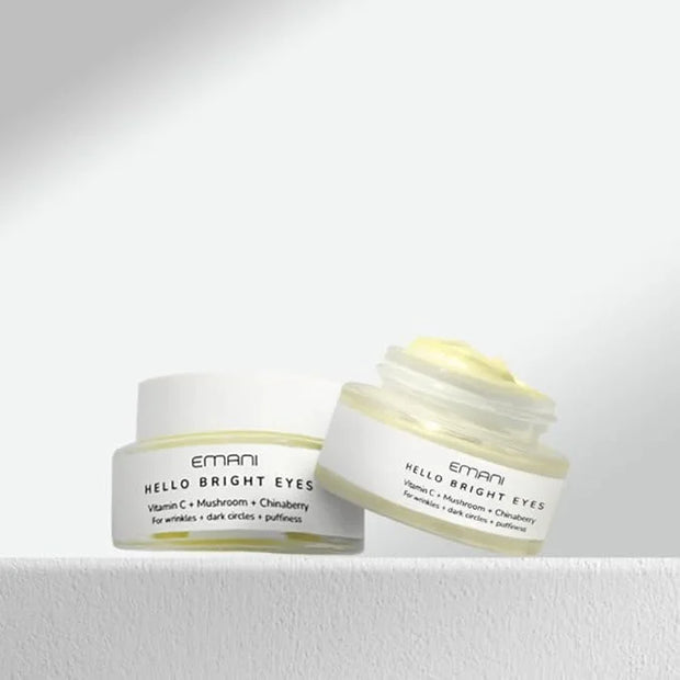 Emani Hello Bright Eyes - Vitamin C Super Eye Cream - Caffeine and Turmeric, Anti-Aging Eye Cream for Dark Circles, Puffin...