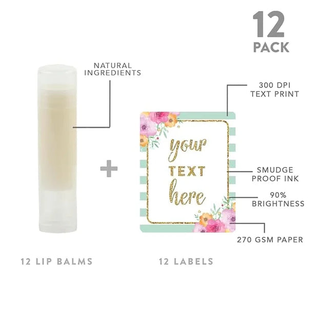 Andaz Press Personalized Lip Balm Party Glitter,