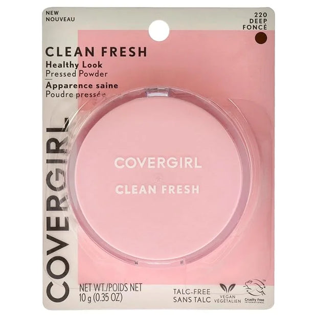 COVERGIRL Clean Fresh Pressed Powder, Deep, 0.35 Ounce, 220 Deep (99350052598) - Product Image