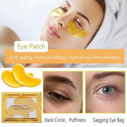 30 Pairs Lip Masks & 24K Gold Eye Mask, Gel Crystal Collagen Eye Patches for Puffy Eyes, Moisturizing & Reducing Fine Line...
