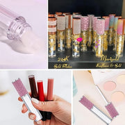 AMORIX 6pcs Lip Gloss Tubes with Wand 5ml Empty Lip Gloss Containers Purple Lipgloss Bottles Crystal Lip Supplies Kit with...
