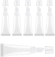 BlingKingdom 6pcs Lip Gloss Tubes 8ml Clear Soft Empty Lip Balm Containers Refillable Mini Cosmetic Tubes for Comestic Mak...