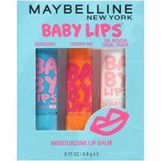 Maybelline New York Baby Lips Moisturizing Lip Balm 3-pack, Lip Care Essentials, 3 Shades - Product Image