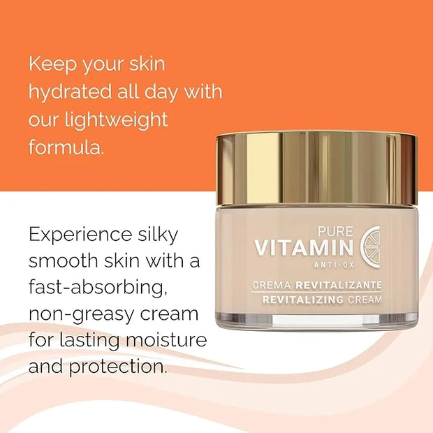 Noche Y Dia Vitamin C Face Cream - Hydrating, Lightweight, Non-Greasy Moisturizer for All Skin Types - Anti-Aging Formula ...