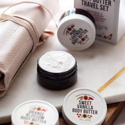 Travel Size Body Butter Set w/Orange Blossom, Lavender & Sweet Vanilla Body Creams - TSA Approved Travel Size Products, Mi...