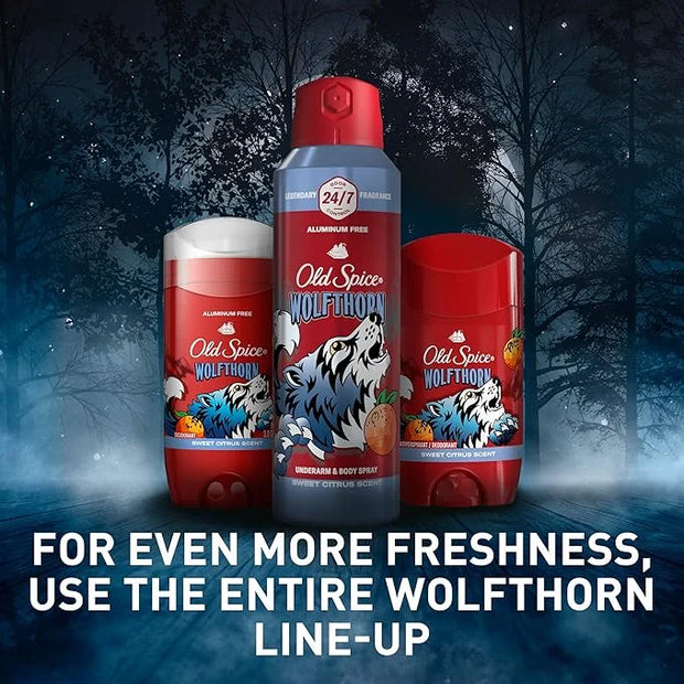 Old Spice Aluminum Free Deodorant for Men, 24/7 Odor Protection, 24/7 Freshness & Lasting Scent, Goes on Clear, Wolfthorn ...