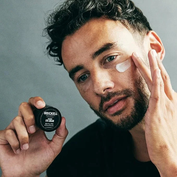 Brickell Men's Restoring Under Eye Cream for Men, Natural and Organic Anti Aging Eye Balm To Reduce Puffiness, Wrinkles, D...