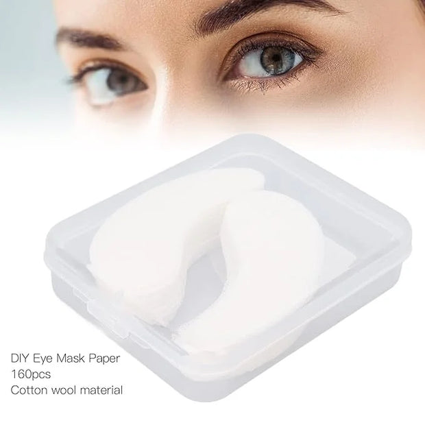 Under Eye Gel Patches 160pcs Eye Care Facial Mask Paper Disposable Thin Eye Compressed Mask Towel Sheet for Salon Beauty U...