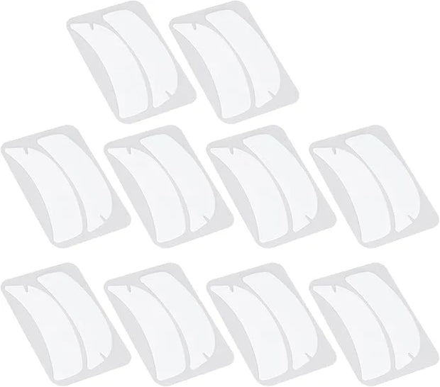 10 Pairs Reusable Silicone Under Eye Gel Pads for Eyelash Extensions, Flexible Notch Design Eyelash Extension Patches for ...