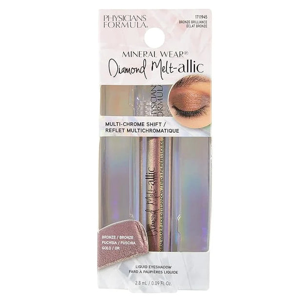 Cream Eyeshadow By Physicians Formula Mineral Wear Diamond Metallic Liquid Eyeshadow Shimmer Bronze Brilliance - Product I...