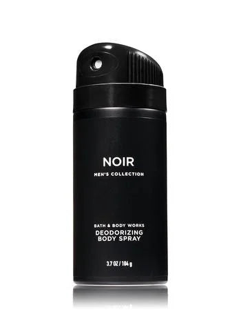 Bath and Body Works Noir Men's Collection 3 Piece Set Includes 3.7 oz Deodorizing Body Spray, 8 oz Ultra Shea Body Cream, ...