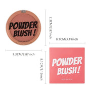 Single Matte Cheeks Face Cream powder Blush Makeup Palette, Bronze Brown Singles Blushes for Older Women, Monochrome Highl...