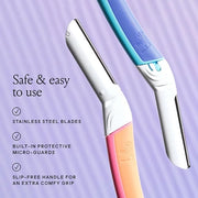 Billie - Dermaplane Starter Kit - Reusable Handle + 3 Refill Blades - Remove Facial Hair + Perfectly Shape Brows - Dermato...