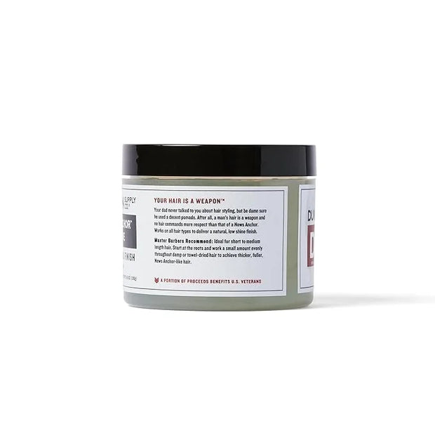 Duke Cannon Supply Co. - News Anchor Pomade, Sandalwood and Citrus Hints (4.6 oz) Natural Matte, Medium-to-Strong Hold Pom...