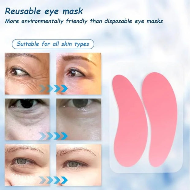 Reusable Eye Patches, 2 Pairs Eye Patches Reduces Wrinkles and Fine Lines Around the Eyes, Lifts and Firms the Skin Eye Ca...