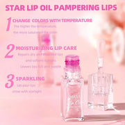 2Pcs Magic Color Changing Moisturizing Lip Glow Oil Plumping Glimmer Glow Lipstick, Hydrating Lip Gloss Lip Balm Transpare...