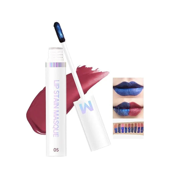 Matte Lip Gloss Peel Off Masque - Peel Off Lip Stain Tattoo, Mauve Peel Off Lip Tint，Long Lasting Waterproof Transfer-proo...