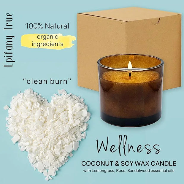 Apricot & Camellia Body Oil 4oz Wellness Self-Care Gift Set, 4 Pieces, Natural, Scented Coconut Soy Candle 4oz, Calendula ...