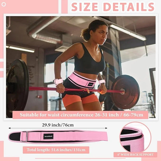 2 Pack Weight Lifting Belt and Lifting Straps 4'' Wide - Product Image