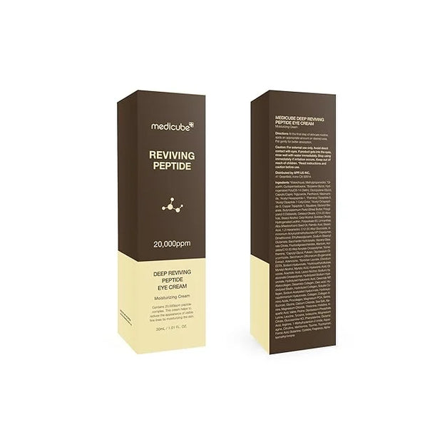medicube Deep Reviving Peptide Eye Serum 1.01 Fl. Oz., | Eye Treatment Serum with Quadruple Peptides, Niacinamide, and Squ...