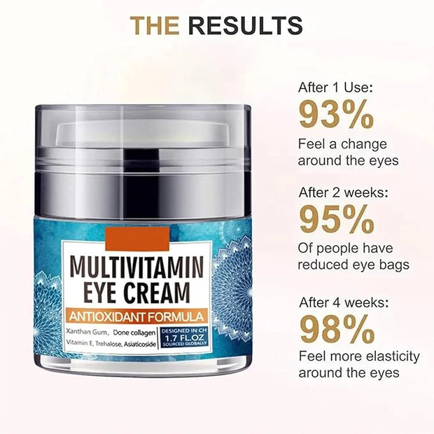 Eye Cream for Women, Multivitamin Eye Cream Under Eye Cream for Dark Circles Anti Aging and Wrinkle Deeply Moisturizing Re...
