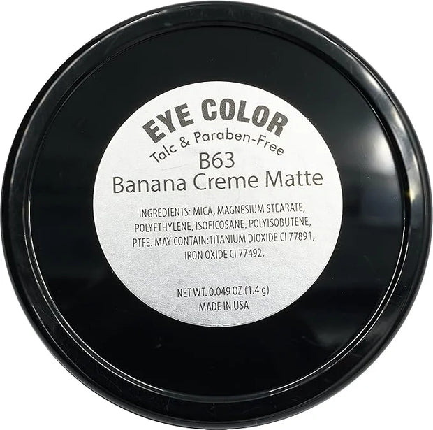 Banana Creme Matte Yellow Gold Opaque Beige Pressed Powder Single Vegan Eyeshadow; Talc, Paraben & Cruelty Free - Product ...