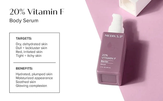 MEDIX Body & Face Moisturizer 20% Vitamin F Oil Body Booster & Face Serum | Concentrated Vitamin F + Vitamin E Oil Skin Ca...