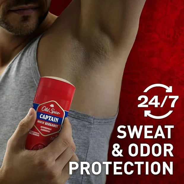 Old Spice Antiperspirant Deodorant for Men, 24/7 Sweat & Odor Protection, 24/7 Lasting Freshness, Invisible Solid, Captain...
