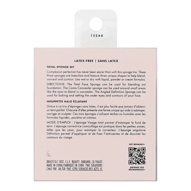 e.l.f. Total Sponge Set, Multi-use Makeup Sponge Set For Flawless Blending, Great For Powder Or Liquid Concealer & Foundat...