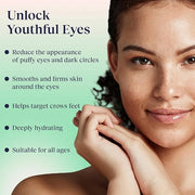 Caffeine Eye Cream for Dark Circles Puffiness and Wrinkles - Fragrance Free - Anti-aging Eye Care for Sensitive Skin - Mad...