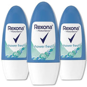 Rexona Shower Fresh- Roll On, Antiperspirant Deodorant For Women, Free Alcohol, 48 Hours Protection, Quick Dry, It helps r...