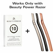 10 Eyebrow Razor Blades - Face Razors for Women & Men, Eyebrow Trimmer Shaper with Precision Cover, Facial Shaver & Dermap...