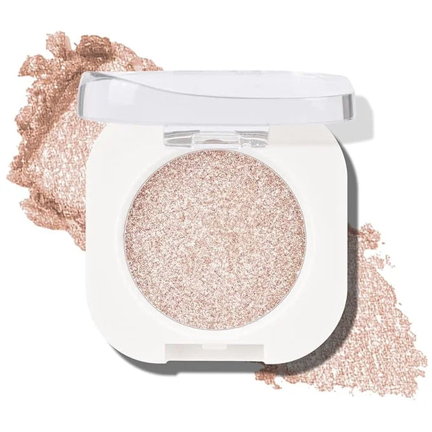 KYDA Single Glitter Eyeshadow, Pale Champagne Sheer Glow Eyeshadow, Ultra-fine Lightweight Powder, Multiuse Blendable Form...