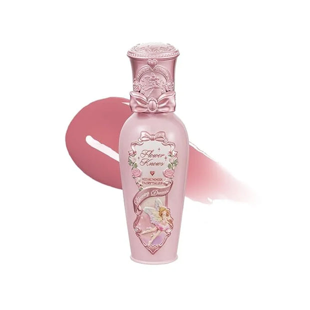 Flower Knows Midsummer Fairytales Lip Gloss-Glowy Moisturizing Coating Lip Lacquer-Hydrating Tinted Lip Oil for Girls&Wome...