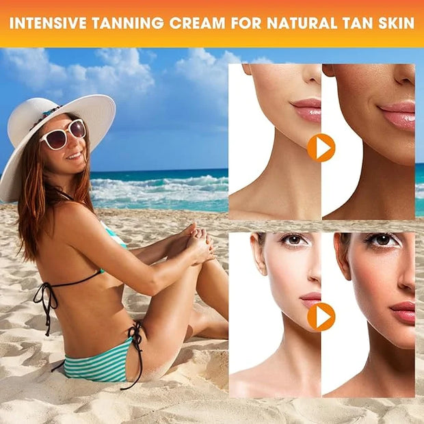 Luxury Intensive Tanning Gel, Intensive Tanning Luxe Gel, Natural Tanning Cream Gel for Natural Tan Skin, Brown Tanning Ge...