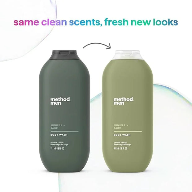 Method Men Body Wash, Juniper + Sage, Paraben and Phthalate Free, 18 fl oz (Pack of 1) - Product Image