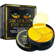 Under Eye Mask for Dark Circles and Puffiness, Wrinkles, 24k Gold Under Skincare Treatment Patches for Puffy Eyes with Col...