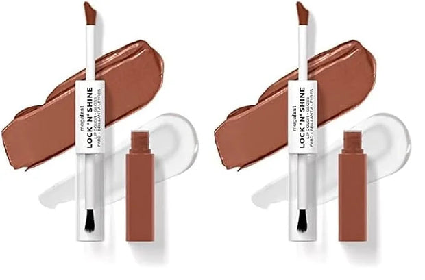wet n wild Megalast Lock 'N' Shine Lip Color + Gloss Lotus Petal (Pack of 2) - Product Image