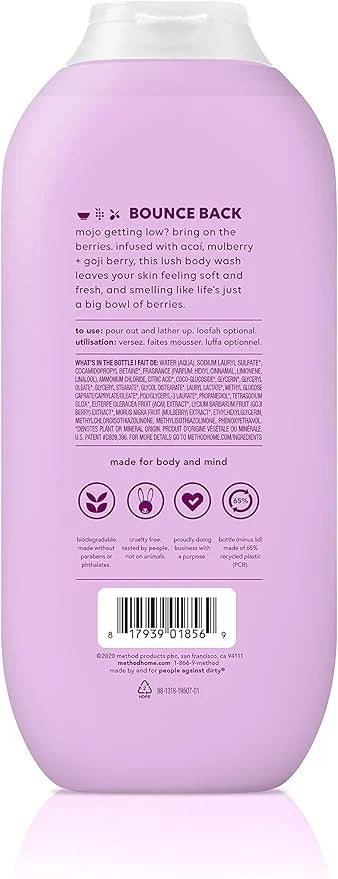 Method Body Wash, Berry Balance, Paraben and Phthalate Free, 18 oz (Pack of 6) - Product Image