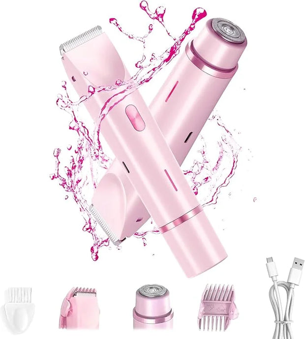 2025 New 2-in-1 Electric Shaver & Bikini Trimmer for Women - Painless Electric Razor for Face, Body & Intimate Areas, Cord...