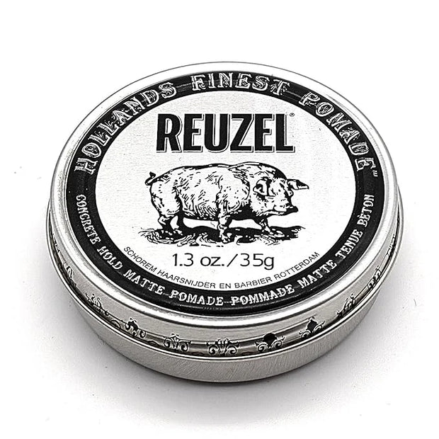 REUZEL Concrete Matte Pomade, Strong All Day Hold, Water Soluble Styling, No Shine and Flake Free, Easy To Wash Out, For A...