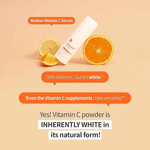 BENTON Vitamin C Serum - Easter Basket Essentials, Korean Skin Care, White Serum for Face with 20% Pure Vitamin C, Skin Te...