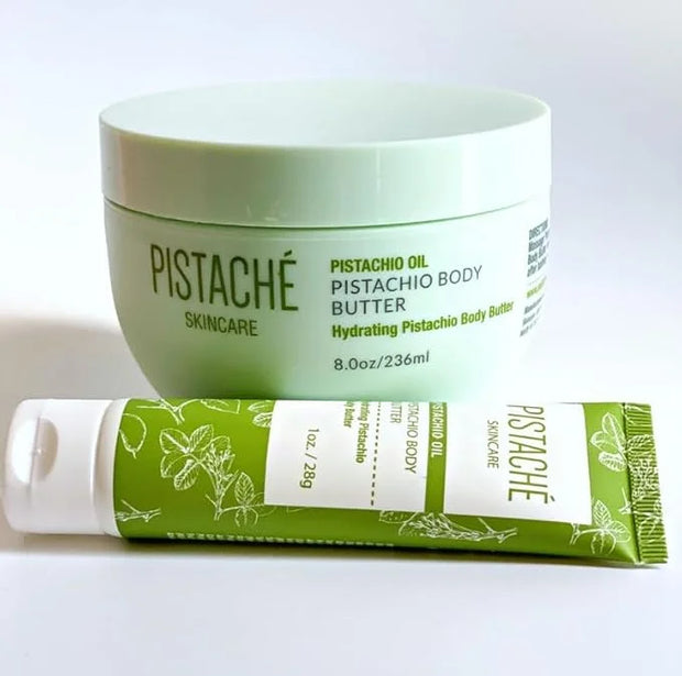Pistaché Skincare Pistachio Oil 5-Pc Mini Collection (Travel) + Body Butter, Hand Cream, Biscotti Perfume, Eye Cream & Fac...