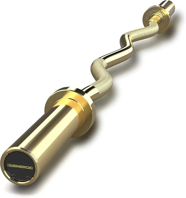 47" Olympic EZ Curl Bar 500-lbs Capacity Steel 2" Barbell - Product Image