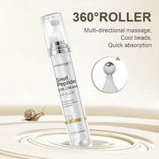 Under Eye Cream for Dark Circles And Puffy Eyes, Snail Peptide Energetic Eye Roll-On 360° Massage, Dark Circle Eye cream, ...