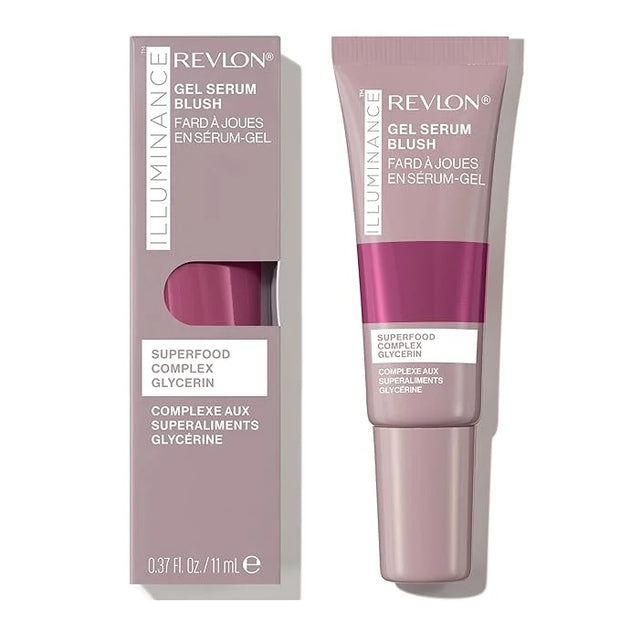 Revlon Illuminance Gel Serum Blush, Visibly Plump Cheeks, Dewy Finish and Hydrates All Day, 140 Brilliant Berry, 0.37 fl o...