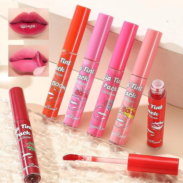 6 Colors Matte Lip Stain, Lip Liner Stain, Peel Off Lip Liner Tattoo, Long Lasting Lip Stain Waterproof for Women Girls Al...