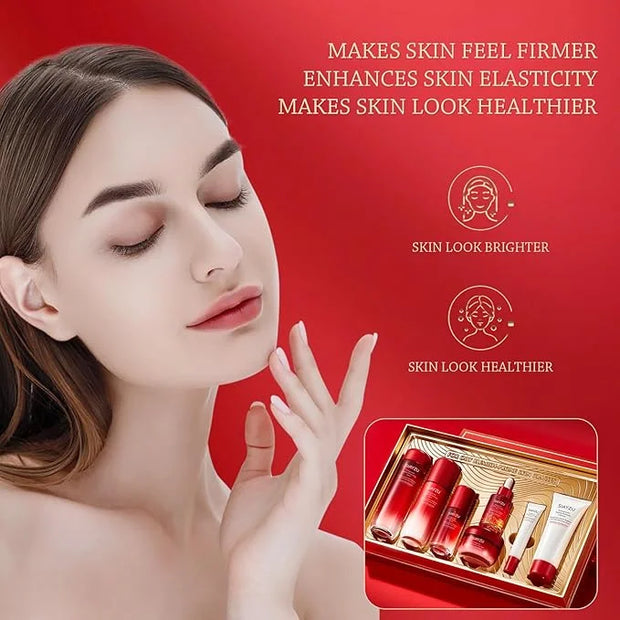 Facial Skin Care Set Anti-Wrinkle Beauty & Personal Care with Cleanser, Toner, Lotion, Essence, Face Cream, Eye Cream, Gif...