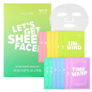 I DEW CARE Glass Skin Face Mask Variety Pack - Let's Get Sheet Faced | For Perfect Care Routine, 2 Week Intense Korean Fac...