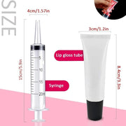 AMORIX 50PCS 10ml Black Lip Gloss Tubes Empty Clear Lip Balm Containers Refillable Soft Cosmetic Squeeze Tubes for Lip Glo...